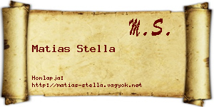 Matias Stella névjegykártya